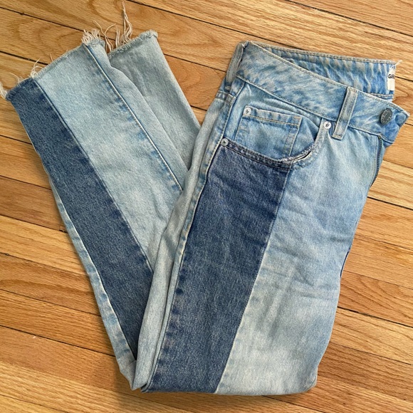 Garage Two Tone Mom Jeans - Picture 1 of 4